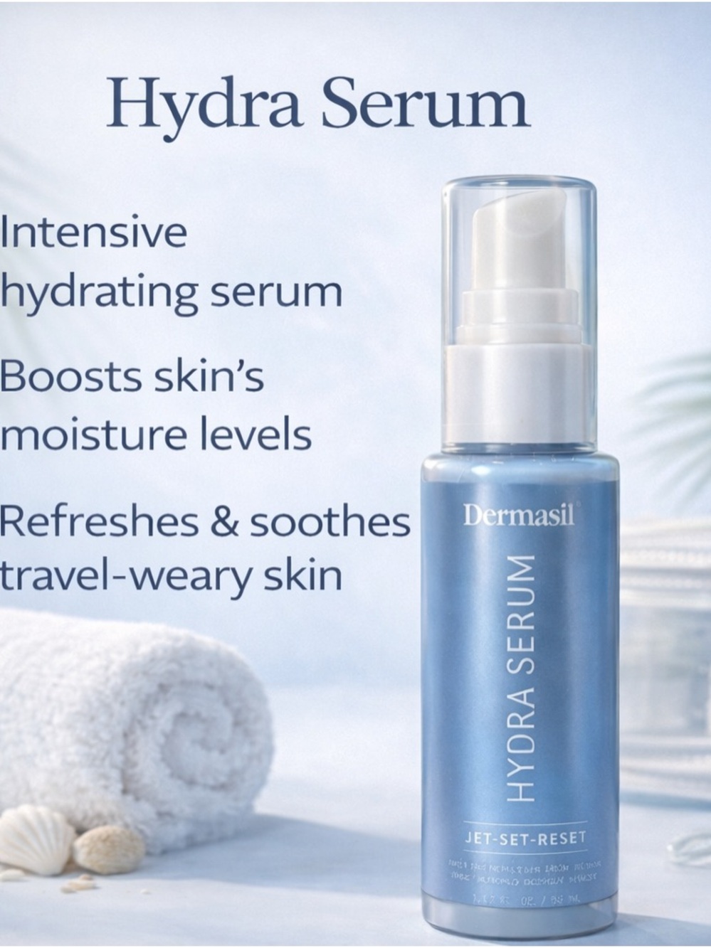 VACATION READY LIVE DEMO:Hydra Serum - Hydrating Blue Facial Serum